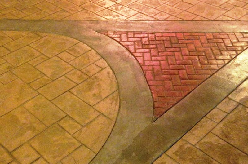 KidZania Istanbul Stamped Concrete floor detail close-up