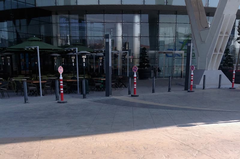 Baskı beton arduvaz doku detay görünümü